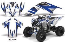 Load image into Gallery viewer, ATV Graphics Kit Quad Decal Sticker Wrap For Yamaha Raptor 700 2006-2012 SLASH BLUE WHITE-atv motorcycle utv parts accessories gear helmets jackets gloves pantsAll Terrain Depot