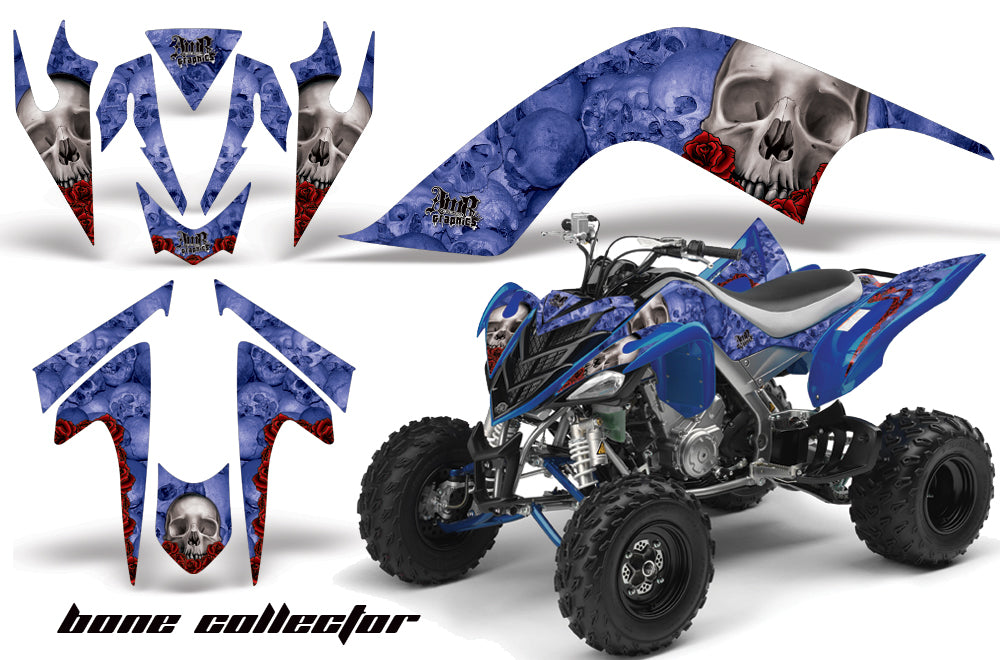 ATV Graphics Kit Quad Decal Sticker Wrap For Yamaha Raptor 700 2006-2012 BONES BLUE-atv motorcycle utv parts accessories gear helmets jackets gloves pantsAll Terrain Depot