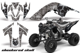 ATV Graphics Kit Quad Decal Sticker Wrap For Yamaha Raptor 700 2006-2012 CHECKERED BLACK-atv motorcycle utv parts accessories gear helmets jackets gloves pantsAll Terrain Depot