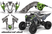 Load image into Gallery viewer, ATV Graphics Kit Quad Decal Sticker Wrap For Yamaha Raptor 700 2006-2012 CHECKERED GREEN SILVER-atv motorcycle utv parts accessories gear helmets jackets gloves pantsAll Terrain Depot