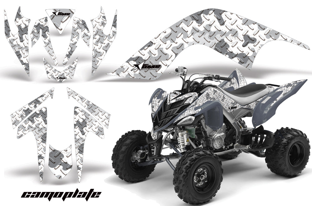 ATV Graphics Kit Quad Decal Sticker Wrap For Yamaha Raptor 700 2006-2012 CAMOPLATE WHITE-atv motorcycle utv parts accessories gear helmets jackets gloves pantsAll Terrain Depot