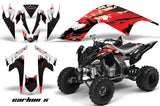 ATV Graphics Kit Quad Decal Sticker Wrap For Yamaha Raptor 700 2006-2012 CARBONX RED