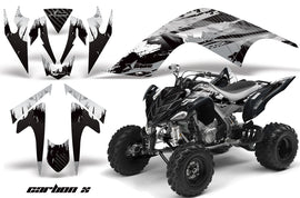 ATV Graphics Kit Quad Decal Sticker Wrap For Yamaha Raptor 700 2006-2012 CARBONX SILVER-atv motorcycle utv parts accessories gear helmets jackets gloves pantsAll Terrain Depot
