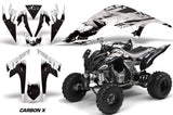 ATV Graphics Kit Quad Decal Sticker Wrap For Yamaha Raptor 700 2006-2012 CARBONX WHITE