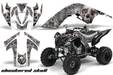 ATV Graphics Kit Quad Decal Sticker Wrap For Yamaha Raptor 700 2006-2012 CHECKERED SILVER