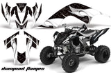 ATV Graphics Kit Quad Decal Sticker Wrap For Yamaha Raptor 700 2006-2012 DIAMOND FLAMES WHITE BLACK