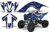 ATV Graphics Kit Quad Decal Sticker Wrap For Yamaha Raptor 700 2006-2012 DOG FIGHT BLUE