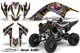 ATV Graphics Kit Quad Decal Sticker Wrap For Yamaha Raptor 700 2006-2012 EDHLK BLACK-atv motorcycle utv parts accessories gear helmets jackets gloves pantsAll Terrain Depot