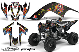 ATV Graphics Kit Quad Decal Sticker Wrap For Yamaha Raptor 700 2006-2012 EDHP BLACK-atv motorcycle utv parts accessories gear helmets jackets gloves pantsAll Terrain Depot