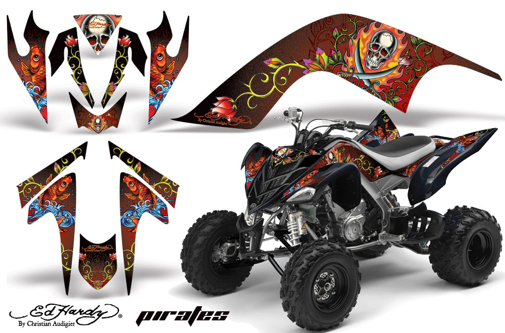 ATV Graphics Kit Quad Decal Sticker Wrap For Yamaha Raptor 700 2006-2012 EDHP RED-atv motorcycle utv parts accessories gear helmets jackets gloves pantsAll Terrain Depot
