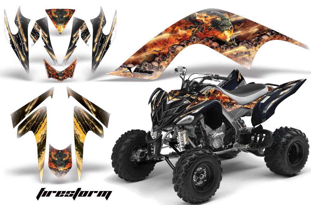 ATV Graphics Kit Quad Decal Sticker Wrap For Yamaha Raptor 700 2006-2012 FIRESTORM WHITE-atv motorcycle utv parts accessories gear helmets jackets gloves pantsAll Terrain Depot