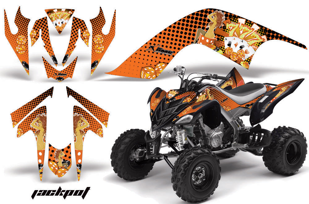 ATV Graphics Kit Quad Decal Sticker Wrap For Yamaha Raptor 700 2006-2012 JACKPOT ORANGE-atv motorcycle utv parts accessories gear helmets jackets gloves pantsAll Terrain Depot