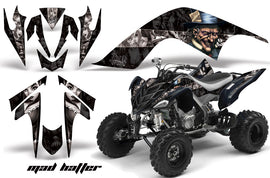 ATV Graphics Kit Quad Decal Sticker Wrap For Yamaha Raptor 700 2006-2012 HATTER SILVER BLACK-atv motorcycle utv parts accessories gear helmets jackets gloves pantsAll Terrain Depot