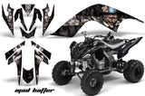 ATV Graphics Kit Quad Decal Sticker Wrap For Yamaha Raptor 700 2006-2012 HATTER SILVER BLACK