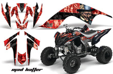 Load image into Gallery viewer, ATV Graphics Kit Quad Decal Sticker Wrap For Yamaha Raptor 700 2006-2012 HATTER BLACK RED-atv motorcycle utv parts accessories gear helmets jackets gloves pantsAll Terrain Depot