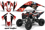 ATV Graphics Kit Quad Decal Sticker Wrap For Yamaha Raptor 700 2006-2012 HATTER BLACK RED