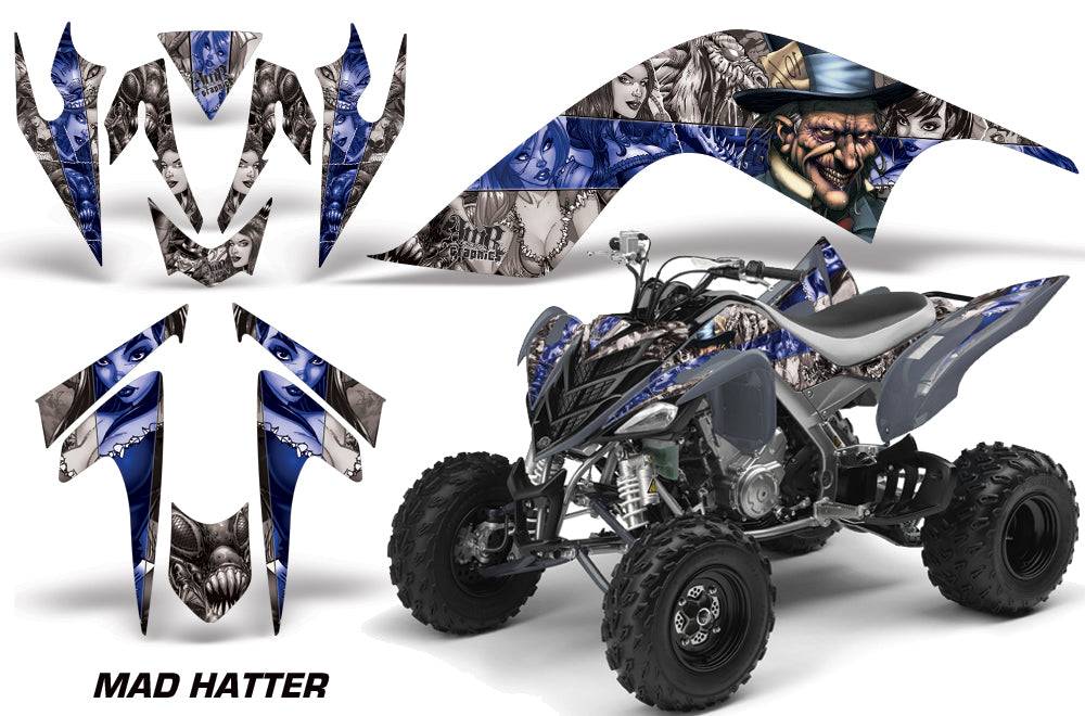 ATV Graphics Kit Quad Decal Sticker Wrap For Yamaha Raptor 700 2006-2012 HATTER BLUE SILVER-atv motorcycle utv parts accessories gear helmets jackets gloves pantsAll Terrain Depot