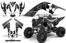 Load image into Gallery viewer, ATV Graphics Kit Quad Decal Sticker Wrap For Yamaha Raptor 700 2006-2012 MELTDOWN WHITE BLACK-atv motorcycle utv parts accessories gear helmets jackets gloves pantsAll Terrain Depot