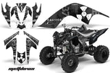 ATV Graphics Kit Quad Decal Sticker Wrap For Yamaha Raptor 700 2006-2012 MELTDOWN WHITE BLACK