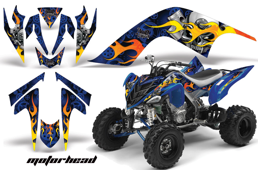 ATV Graphics Kit Quad Decal Sticker Wrap For Yamaha Raptor 700 2006-2012 MOTORHEAD BLUE-atv motorcycle utv parts accessories gear helmets jackets gloves pantsAll Terrain Depot