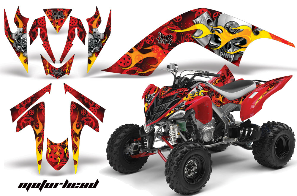 ATV Graphics Kit Quad Decal Sticker Wrap For Yamaha Raptor 700 2006-2012 MOTORHEAD RED-atv motorcycle utv parts accessories gear helmets jackets gloves pantsAll Terrain Depot