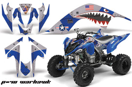 ATV Graphics Kit Quad Decal Sticker Wrap For Yamaha Raptor 700 2006-2012 WARHAWK BLUE-atv motorcycle utv parts accessories gear helmets jackets gloves pantsAll Terrain Depot