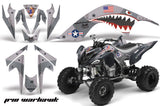 ATV Graphics Kit Quad Decal Sticker Wrap For Yamaha Raptor 700 2006-2012 WARHAWK SILVER