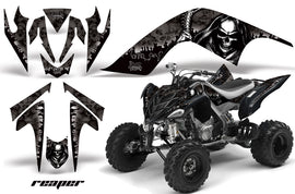ATV Graphics Kit Quad Decal Sticker Wrap For Yamaha Raptor 700 2006-2012 REAPER BLACK-atv motorcycle utv parts accessories gear helmets jackets gloves pantsAll Terrain Depot