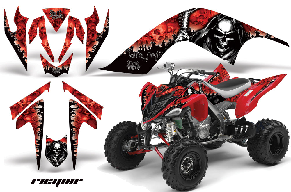 ATV Graphics Kit Quad Decal Sticker Wrap For Yamaha Raptor 700 2006-2012 REAPER RED-atv motorcycle utv parts accessories gear helmets jackets gloves pantsAll Terrain Depot