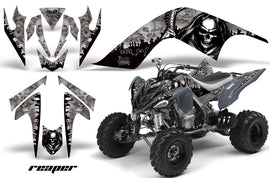 ATV Graphics Kit Quad Decal Sticker Wrap For Yamaha Raptor 700 2006-2012 REAPER SILVER-atv motorcycle utv parts accessories gear helmets jackets gloves pantsAll Terrain Depot