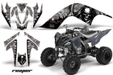ATV Graphics Kit Quad Decal Sticker Wrap For Yamaha Raptor 700 2006-2012 REAPER SILVER