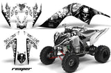 ATV Graphics Kit Quad Decal Sticker Wrap For Yamaha Raptor 700 2006-2012 REAPER WHITE