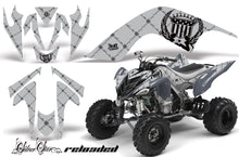 Load image into Gallery viewer, ATV Graphics Kit Quad Decal Sticker Wrap For Yamaha Raptor 700 2006-2012 RELOADED BLACK SILVER-atv motorcycle utv parts accessories gear helmets jackets gloves pantsAll Terrain Depot