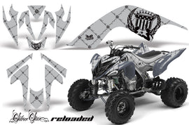 ATV Graphics Kit Quad Decal Sticker Wrap For Yamaha Raptor 700 2006-2012 RELOADED BLACK SILVER-atv motorcycle utv parts accessories gear helmets jackets gloves pantsAll Terrain Depot