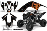 ATV Graphics Kit Quad Decal Sticker Wrap For Yamaha Raptor 700 2006-2012 RELOADED ORANGE BLACK