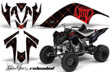 ATV Graphics Kit Quad Decal Sticker Wrap For Yamaha Raptor 700 2006-2012 RELOADED RED BLACK