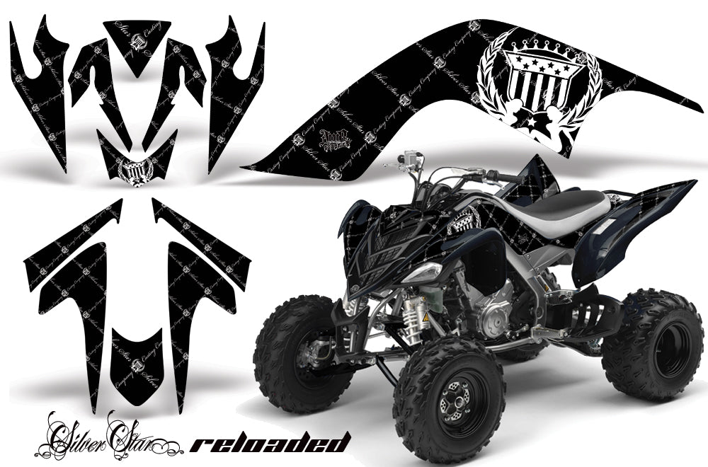 ATV Graphics Kit Quad Decal Sticker Wrap For Yamaha Raptor 700 2006-2012 RELOADED WHITE BLACK-atv motorcycle utv parts accessories gear helmets jackets gloves pantsAll Terrain Depot