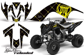 ATV Graphics Kit Quad Decal Sticker Wrap For Yamaha Raptor 700 2006-2012 RELOADED YELLOW BLACK-atv motorcycle utv parts accessories gear helmets jackets gloves pantsAll Terrain Depot