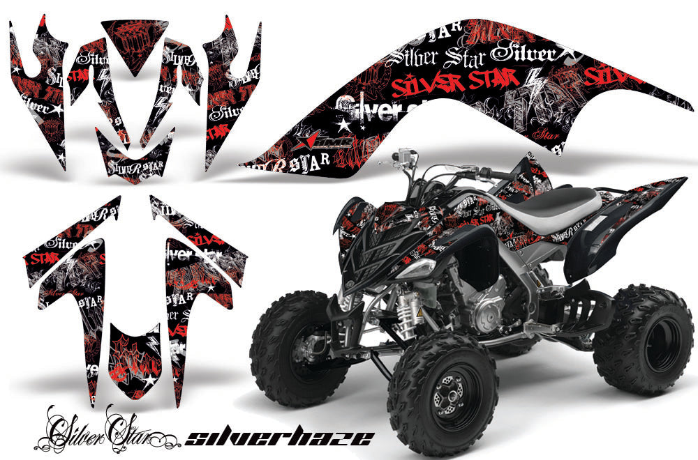 ATV Graphics Kit Quad Decal Sticker Wrap For Yamaha Raptor 700 2006-2012 SSSH RED BLACK-atv motorcycle utv parts accessories gear helmets jackets gloves pantsAll Terrain Depot