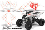 ATV Graphics Kit Quad Decal Sticker Wrap For Yamaha Raptor 700 2006-2012 RELOADED RED WHITE