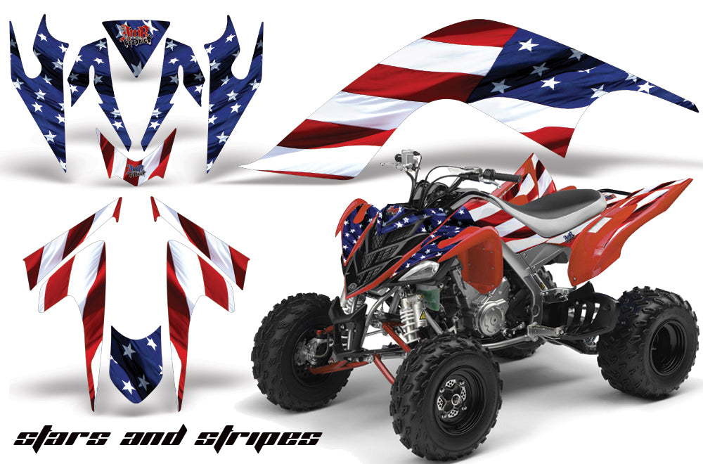 ATV Graphics Kit Quad Decal Sticker Wrap For Yamaha Raptor 700 2006-2012 USA FLAG-atv motorcycle utv parts accessories gear helmets jackets gloves pantsAll Terrain Depot