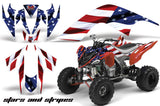 ATV Graphics Kit Quad Decal Sticker Wrap For Yamaha Raptor 700 2006-2012 USA FLAG