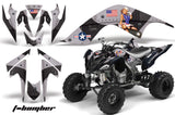 ATV Graphics Kit Quad Decal Sticker Wrap For Yamaha Raptor 700 2006-2012 TBOMBER BLACK