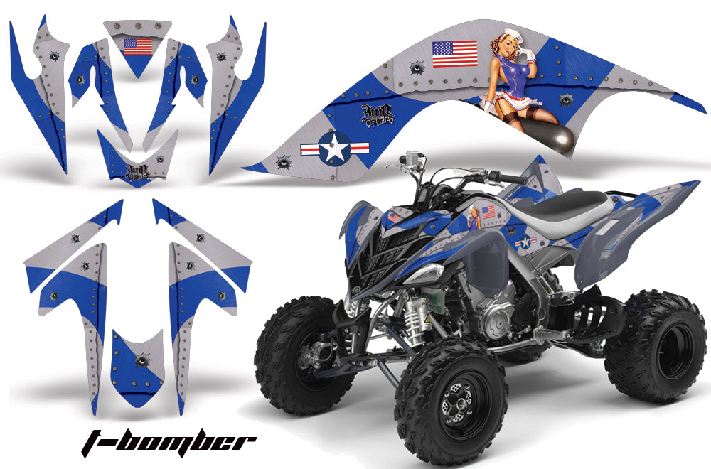 ATV Graphics Kit Quad Decal Sticker Wrap For Yamaha Raptor 700 2006-2012 TBOMBER BLUE-atv motorcycle utv parts accessories gear helmets jackets gloves pantsAll Terrain Depot