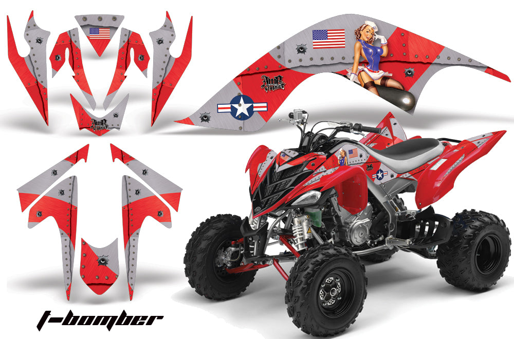 ATV Graphics Kit Quad Decal Sticker Wrap For Yamaha Raptor 700 2006-2012 TBOMBER RED-atv motorcycle utv parts accessories gear helmets jackets gloves pantsAll Terrain Depot