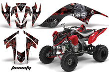 Load image into Gallery viewer, ATV Graphics Kit Quad Decal Sticker Wrap For Yamaha Raptor 700 2006-2012 TOXIC BLACK RED-atv motorcycle utv parts accessories gear helmets jackets gloves pantsAll Terrain Depot