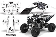 Load image into Gallery viewer, ATV Graphics Kit Quad Decal Sticker Wrap For Yamaha Raptor 700 2006-2012 TOXIC BLACK WHITE-atv motorcycle utv parts accessories gear helmets jackets gloves pantsAll Terrain Depot