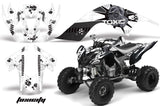 ATV Graphics Kit Quad Decal Sticker Wrap For Yamaha Raptor 700 2006-2012 TOXIC BLACK WHITE