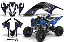 ATV Graphics Kit Quad Decal Sticker Wrap For Yamaha Raptor 700 2006-2012 TOXICK BLACK BLUE-atv motorcycle utv parts accessories gear helmets jackets gloves pantsAll Terrain Depot