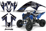ATV Graphics Kit Quad Decal Sticker Wrap For Yamaha Raptor 700 2006-2012 TOXICK BLACK BLUE